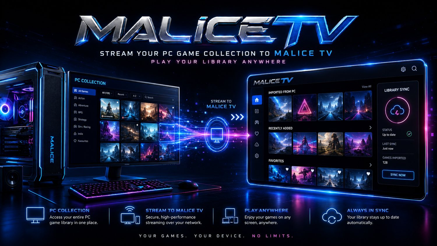 Stream your PC game collection to MaliceTV